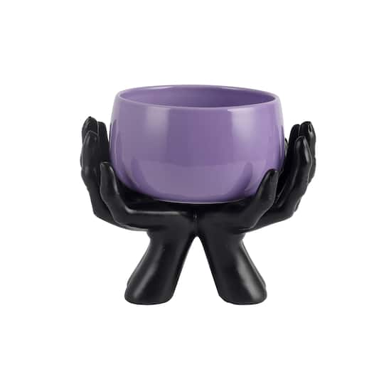Purple &#x26; Black Ceramic Serving Bowl by Celebrate It&#x2122;